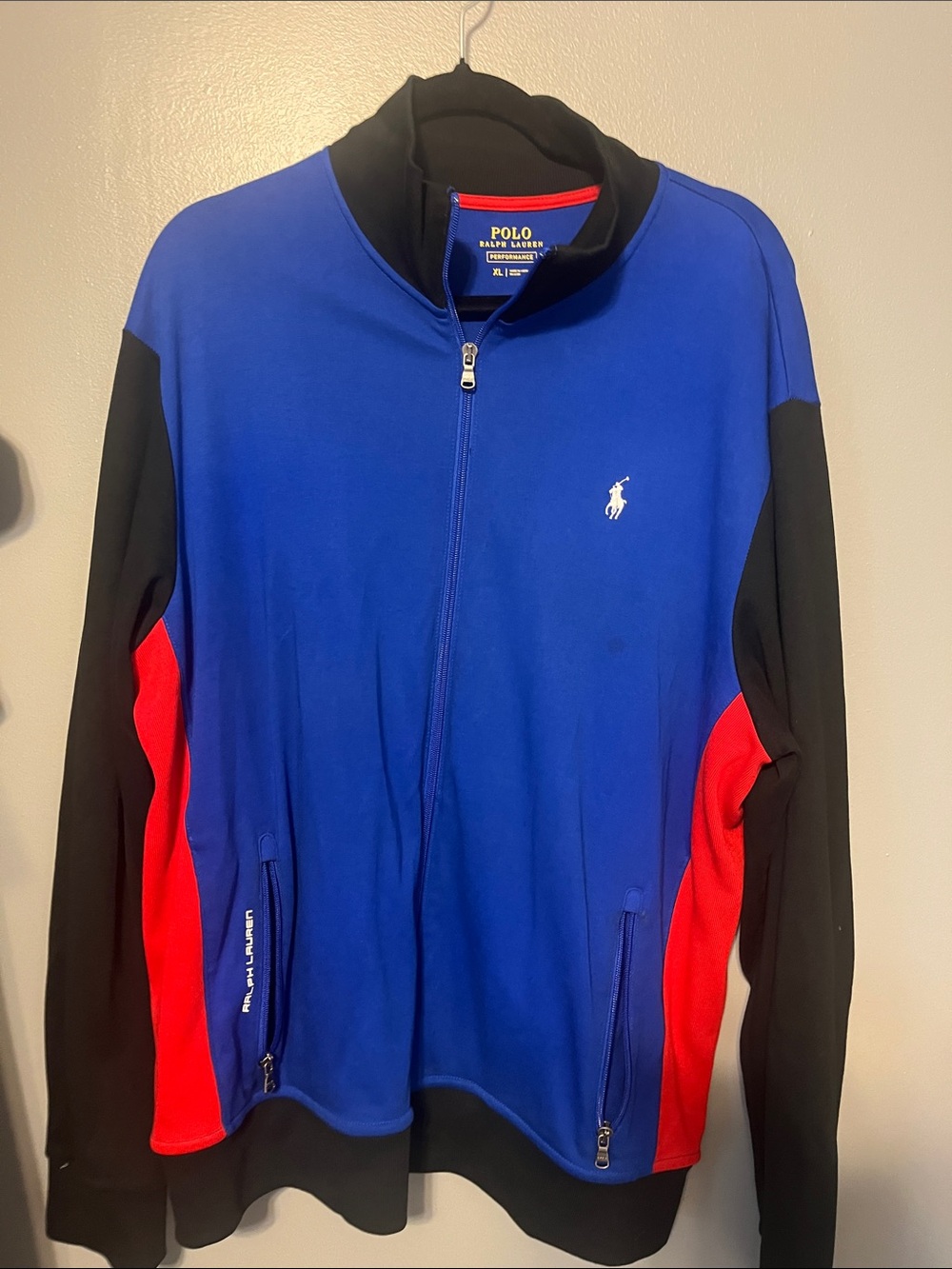 Ralph Lauren  Polo Blue and Black Performance Zip vintage jacket